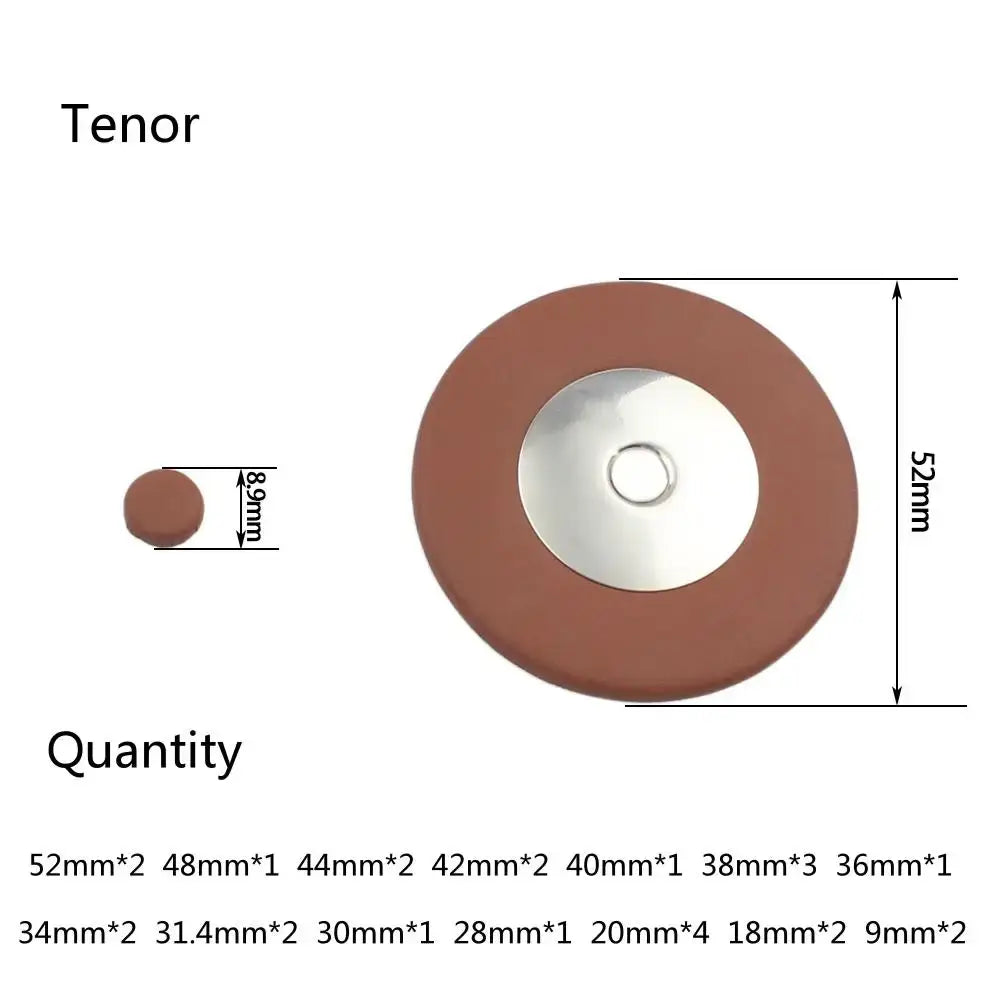 Saxophone Pads Tenor Alto Soprano Sax Button Leather Pads Woodwind Musical Instrument Accessories Saxophone Universal Parts