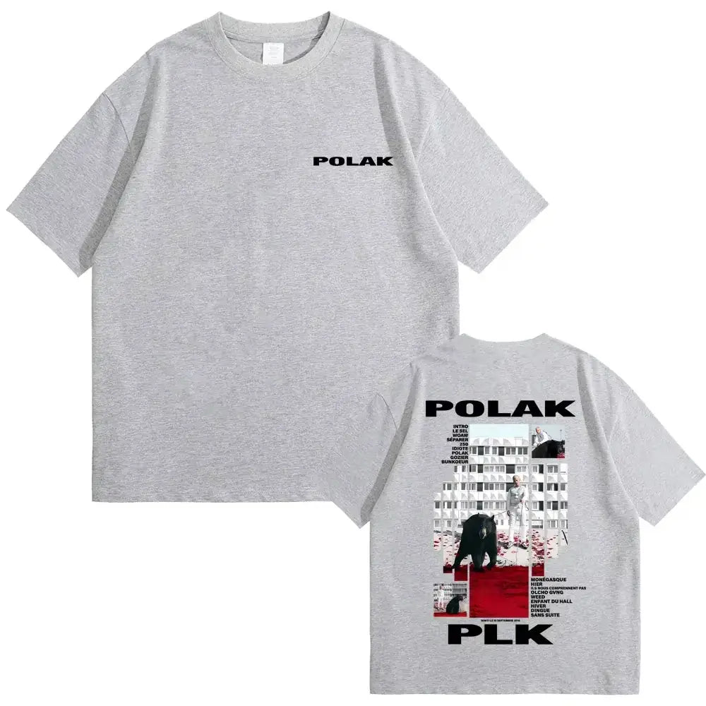 Rapper Plk Polak Graphic Cotton T-shirt Men Women Hip Hop Fashion Pop Music T-shirts Men’s Casual Vintage T Shirts Streetwear