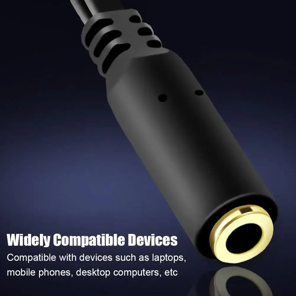 Headphone Microphone Audio Converter Splitter For Computer 3.5mm Female To 2 Dual 3.5mm Male Headphone Mic Audio Y Splitter