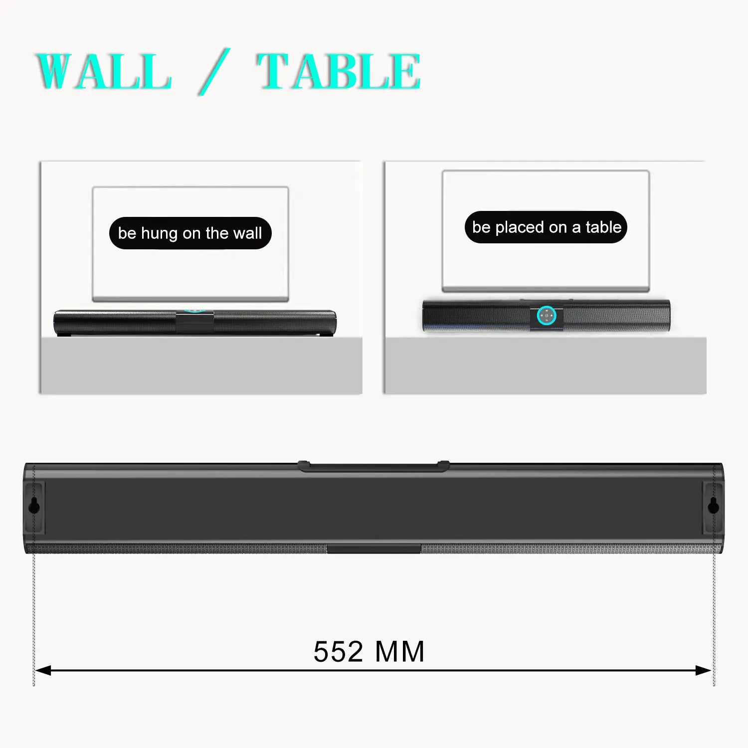 HOMEFISH BS-20 RGB Ambient Light Bluetooth Speaker 6 EQ Sound Effects 4 Speakers Supports TF USB AUX RCA Bluetooth FM