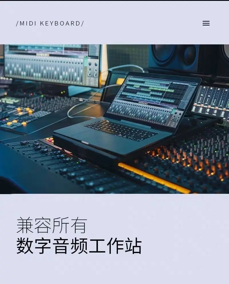 25 Key Portable MIDI Keyboard Controller with Drum Pads Wireless Bluetooth Connectivity for Music Production