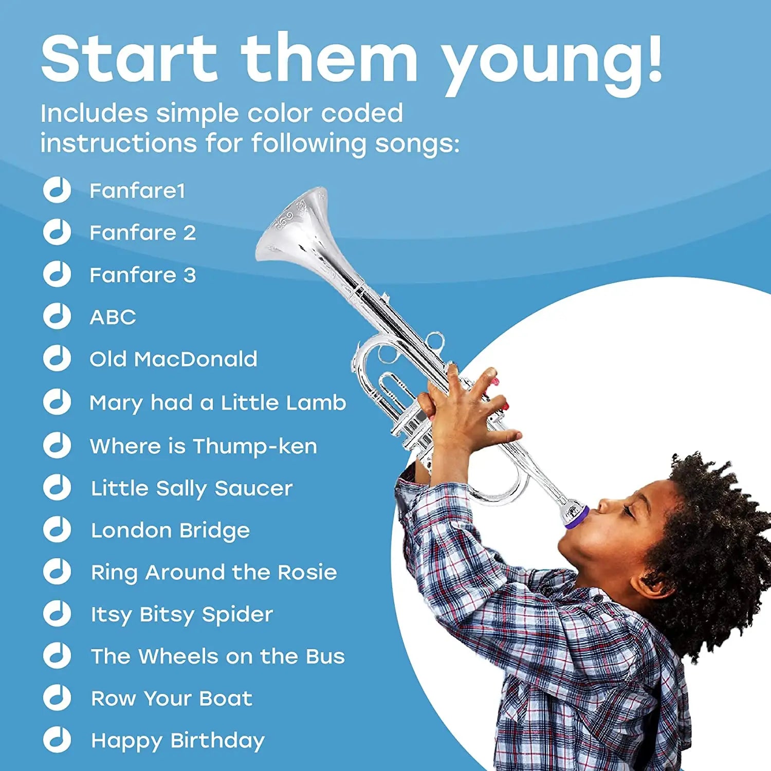 Toy Clarinet for Kids,Wind and Brass Musical Instruments for Toddlers,Toy Saxophone with 8 Colored Coded Keys Teaching Songs