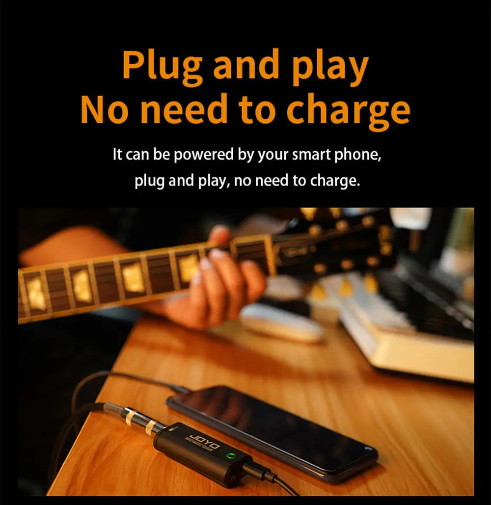 JOYO MOMIX CAB Mini Audio Mixer Guitar Sound Card USB Audio Interface Stereo Output for Guitar Bass Smartphone PC Live Streaming