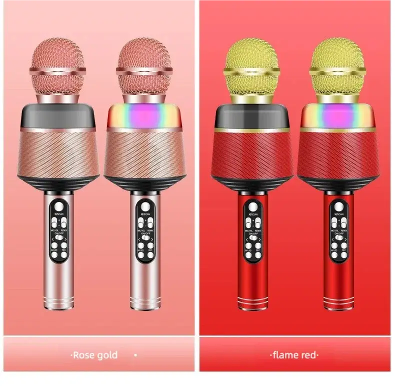 Professional Wireless Karaoke Microphone with Speaker Karaoke Machine Featuring Surround Sound Surpasses Ordinary Microphones