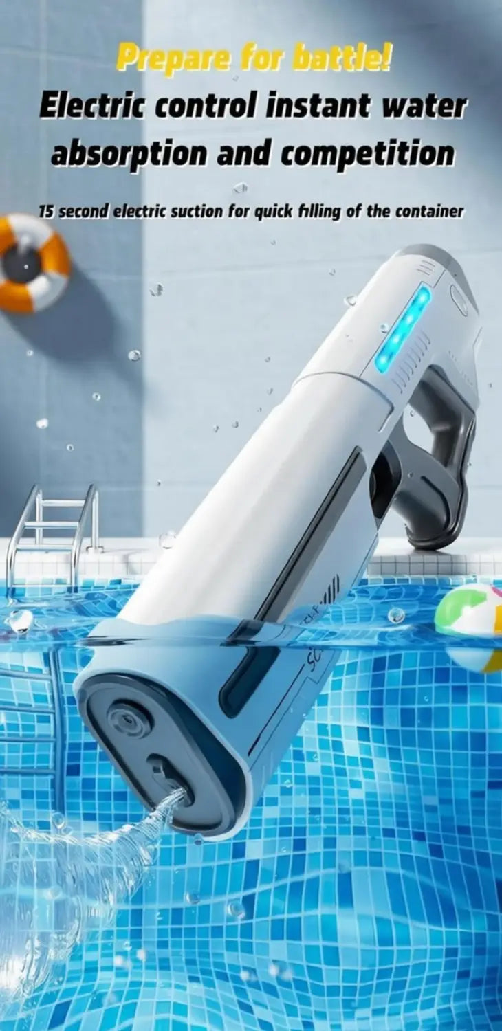 Electric Water Guns for Adults Powerful Squirt Automatic Suction Water Storage Gun Blasters Summer Outdoor Game Toy for Boy Kid