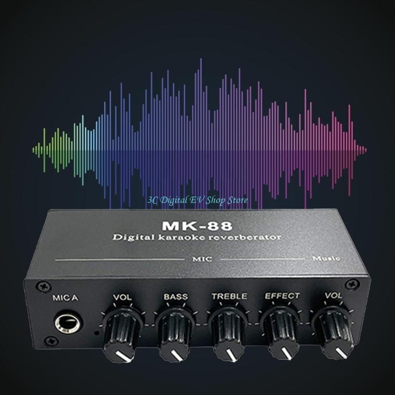 E74D MK88 Karaoke Preamp Reverberator Decoding Easy to Use for Family Gatherings and Music Creation with Customizable Effects