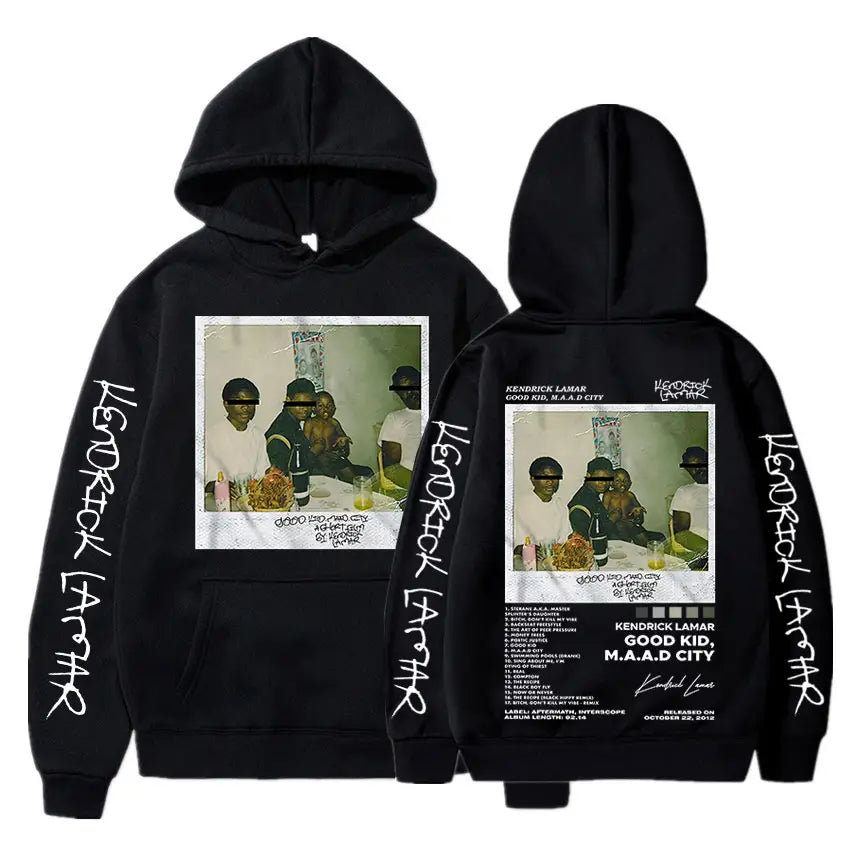 Kendrick Lamar Good Kid men’s hoodie Hip-Hop music album cover Hoodie Casual fashion streetwear