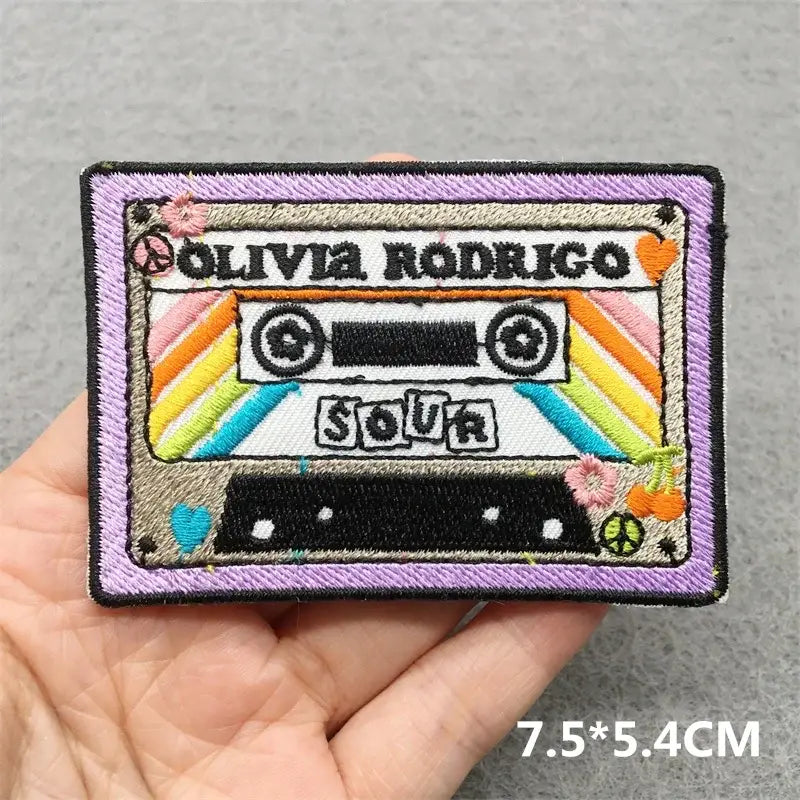 Rock Music Embroidered Patches on Clothes Stickers DIY Ironing Appliques Patches for Clothing Jacket Jeans Headset Guitar Stripe