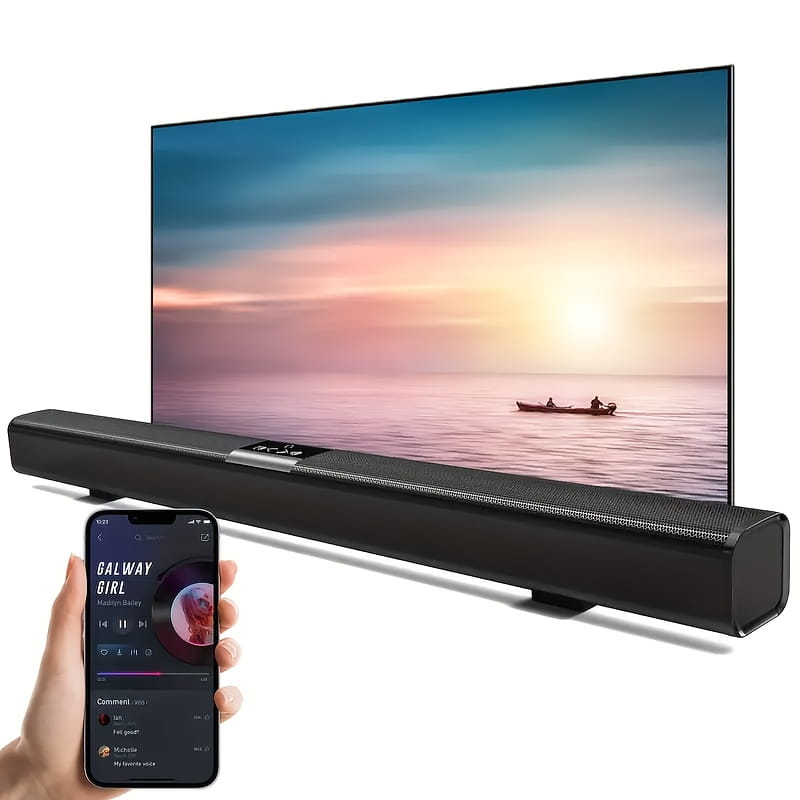 Soundbar Cinema Soundbar Hifi Wireless Bluetooth Speaker Home Theater Tv Computer Echo Wall Wall-Mounted Stereo Surround Sound Fm Radio