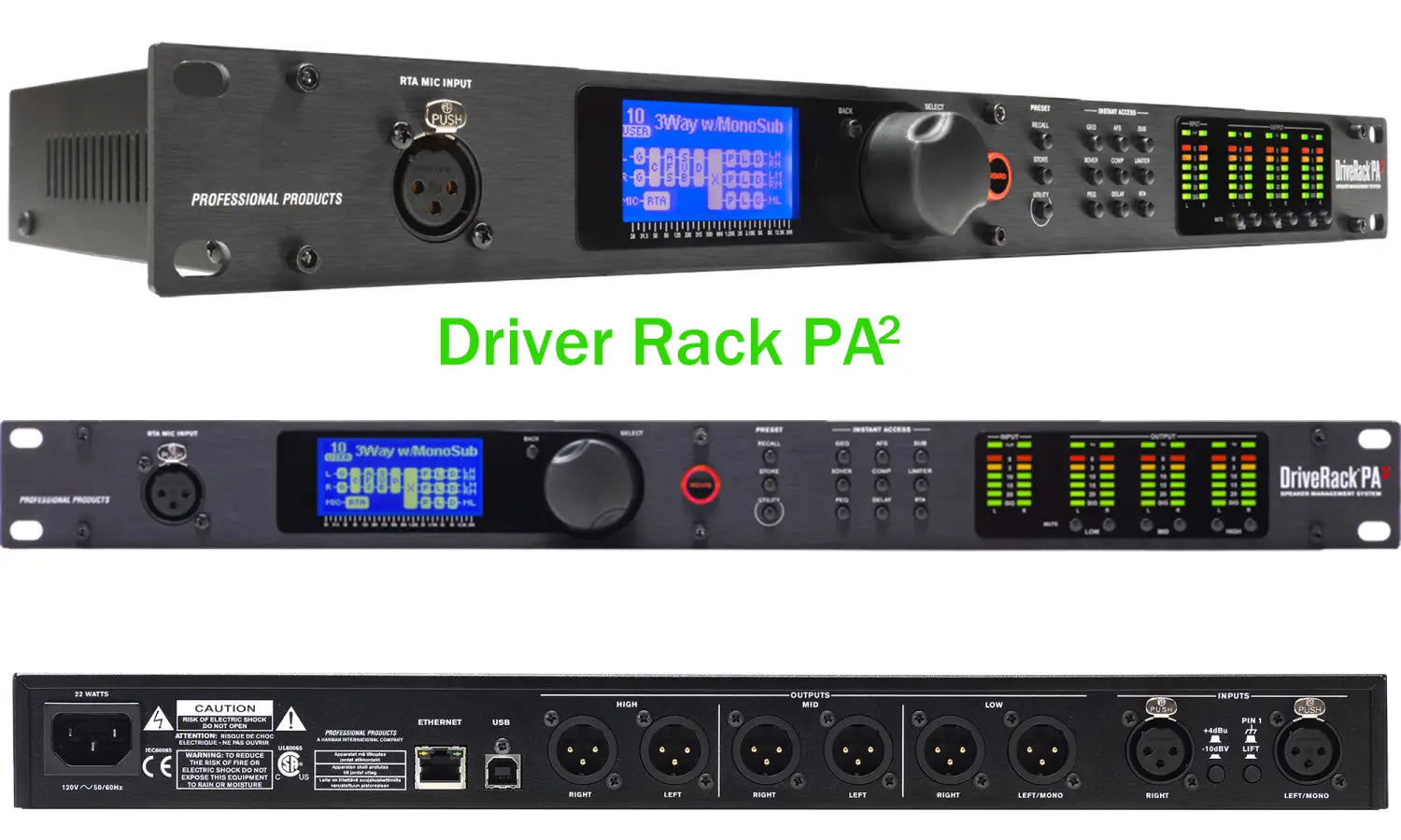 Loudspeaker Management System 2 In 6 Out DriveRack PA2 DSP Digital Processor Professional Sound System DJ Equipment Effector