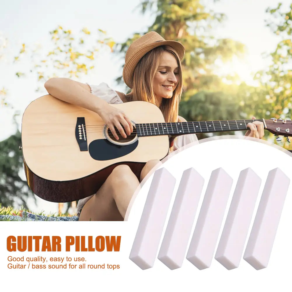 10pcs Guitar Blank Bone Nut Professional Buffalo Bone Guitar Bridge Nuts Replacement Lightweight Durable Musical Instrument Part