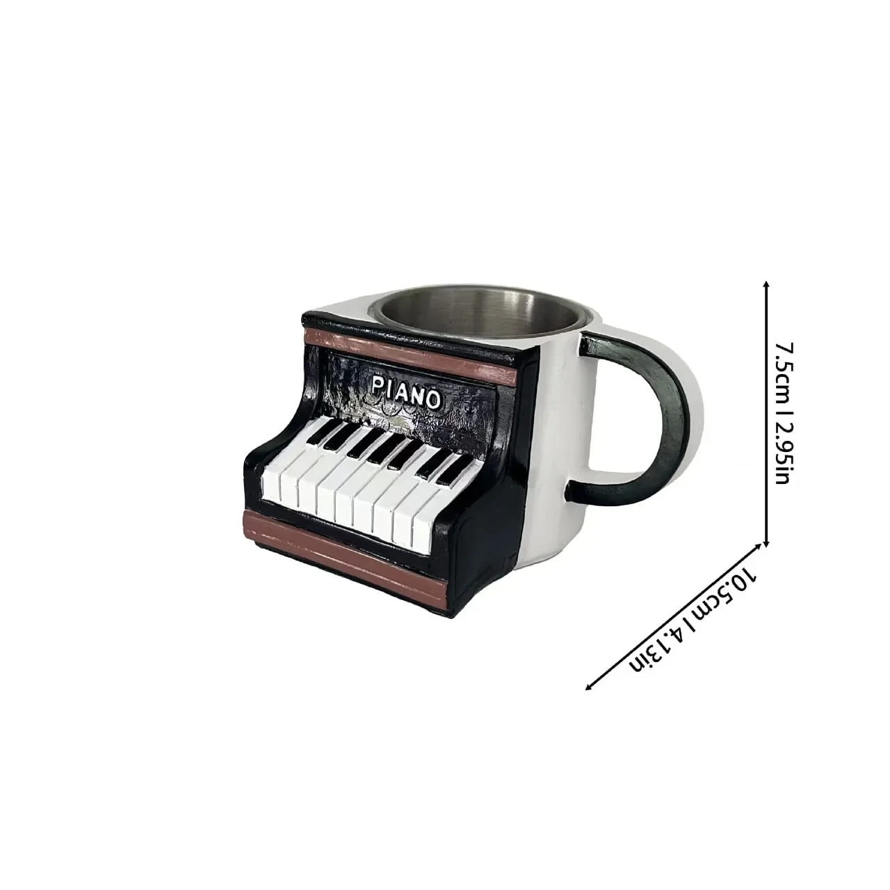Musical Instrument Coffee Mug Novelty Music Note Design For Office Desk Table Decor For Music Lovers Musicians Birthday Gift