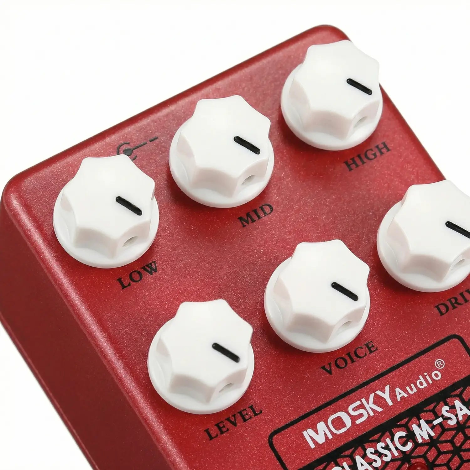 Moskyaudio M-Sa Speaker Guitar Effect Pedal Classic Simulation Tuner with Drive Voice Level Low High Mid Control Settings