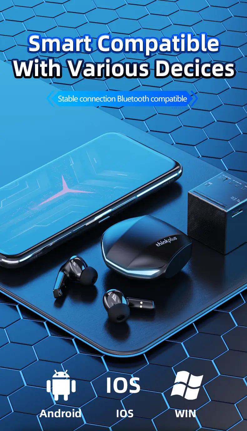 100% Original Lenovo GM2 Pro Bluetooth V5.3 TWS Wireless Earphones Stereo Sport Earbuds Game Music Dual Mode Low Latency Headset