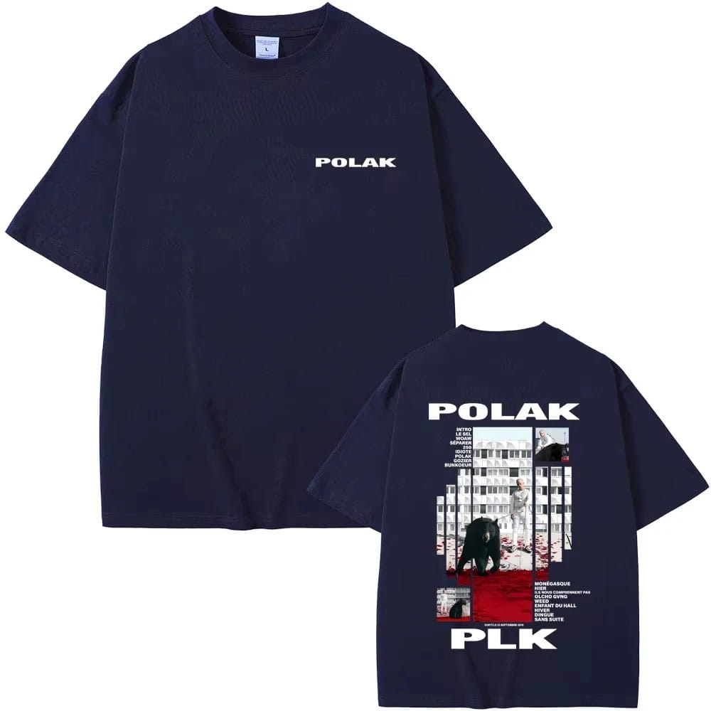 Rapper Plk Polak Graphic 100% Cotton T-shirt Unisex Hip Hop Fashion Short Sleeve Men’s Casual Retro Streetwear Top