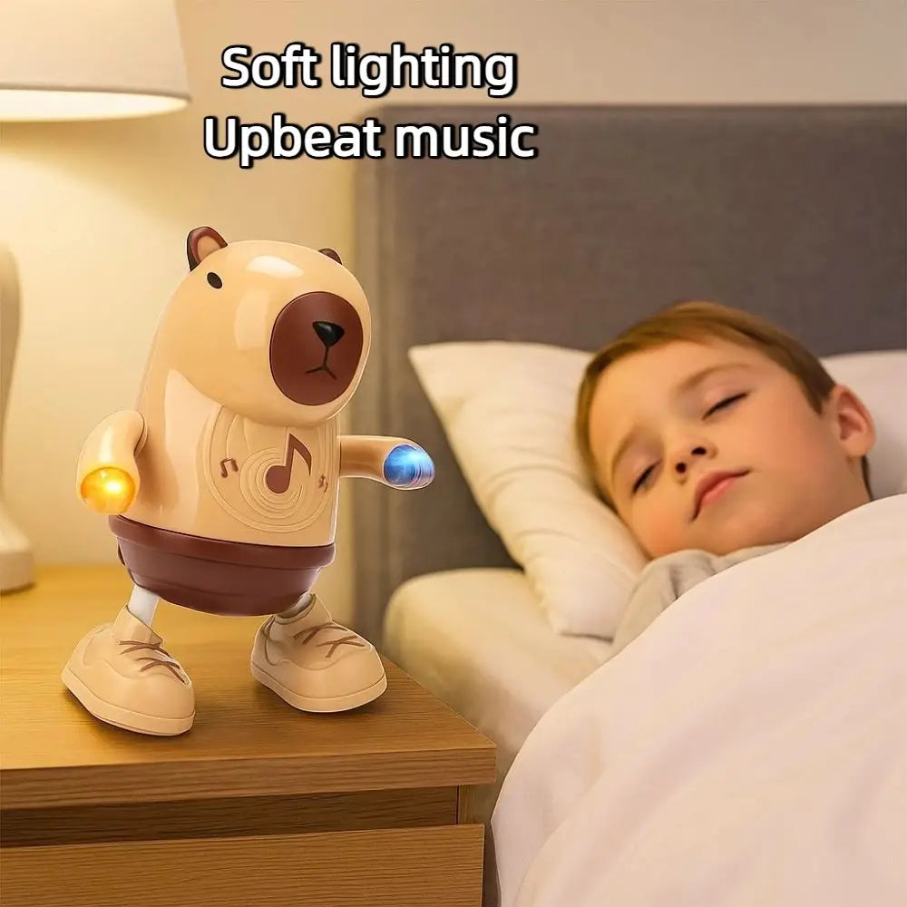 Singing Dance Electric Capybara Toys Left Right Dance Swinging Hands Capybara Dancing Toy Durable with Music Lighting