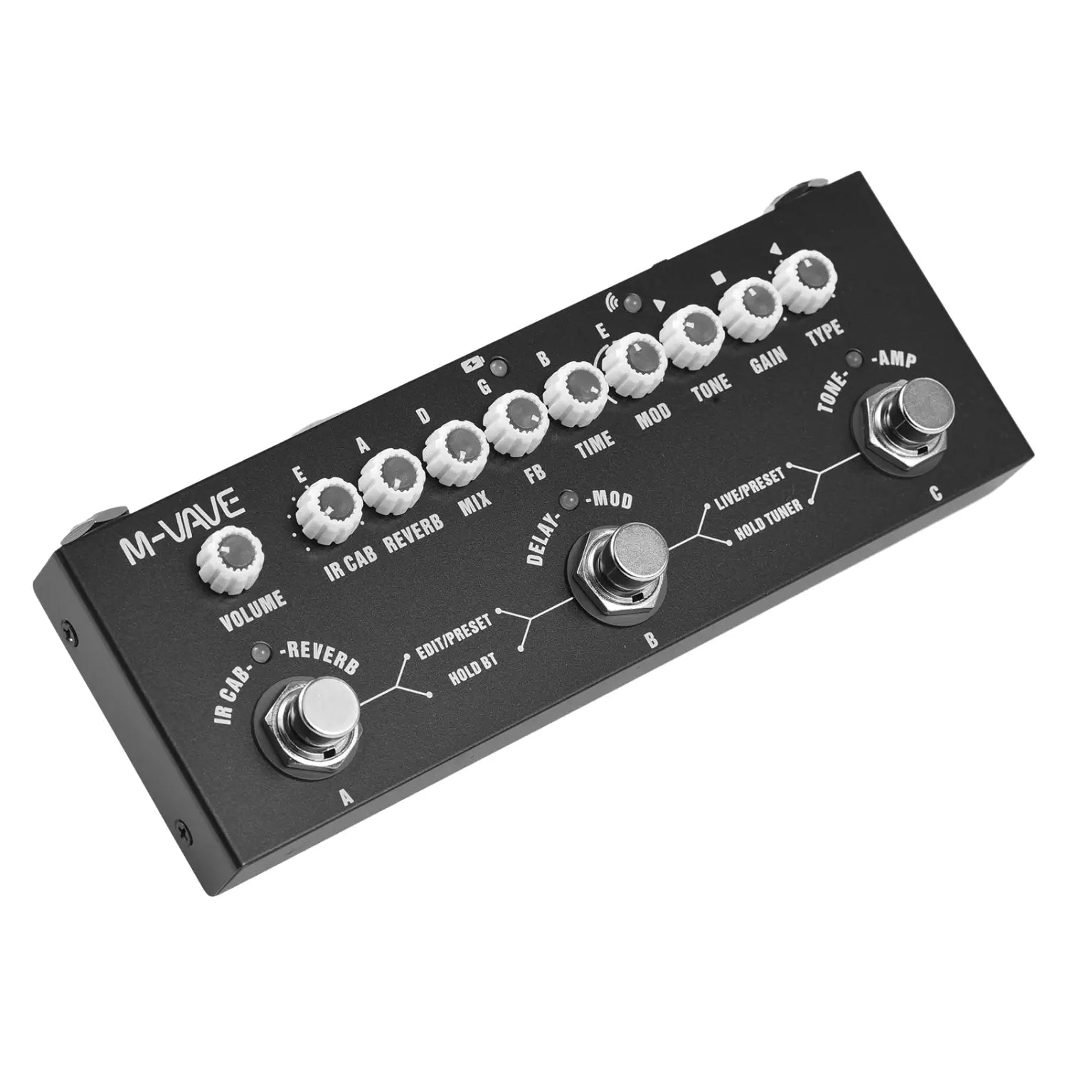 M-VAVE CUBE BABY Multi-Effects Pedal Electric Guitar Combined Effect Pedal with Wireless Music Playback Phone Recording Audio