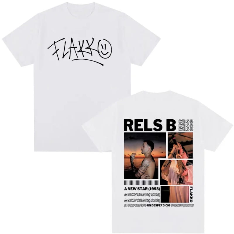 Rapper Rels B A New Star Album Merch T-shirt Men Women Clothing Fashion Hip Hop Tshirts High Quality T Shirts Streetwear