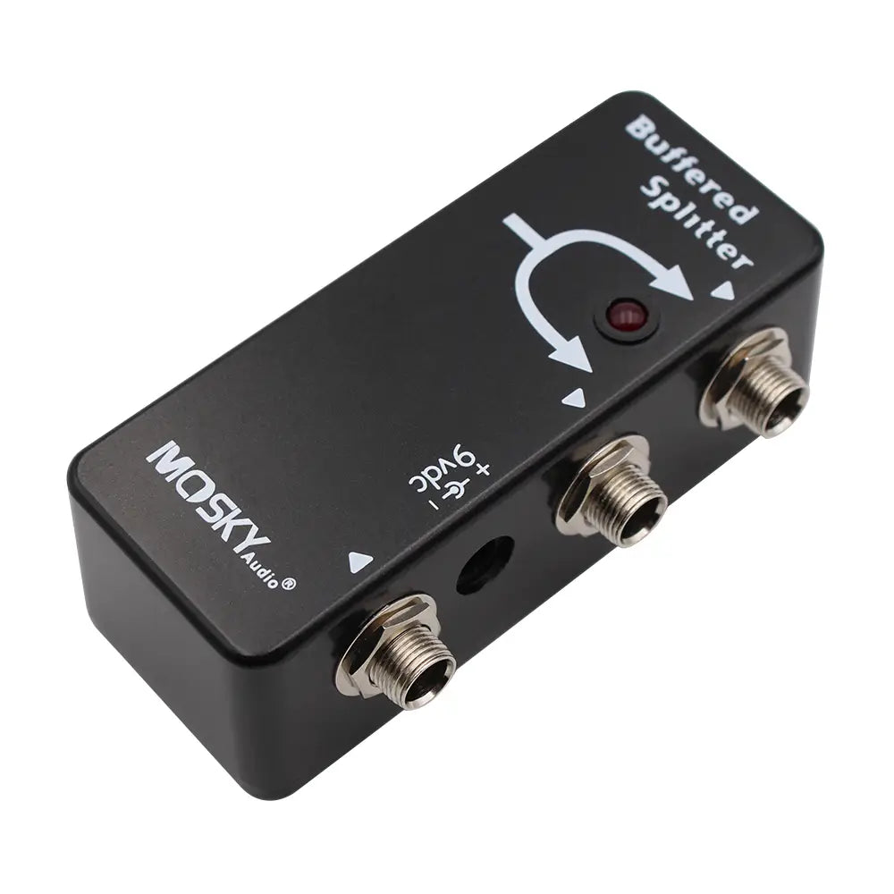 MOSKYaudio Buffered Splitter Guitar Pedal - Signal Buffer & Dual Output Splitter Clean Tone Preservation for Dual Amp Setup