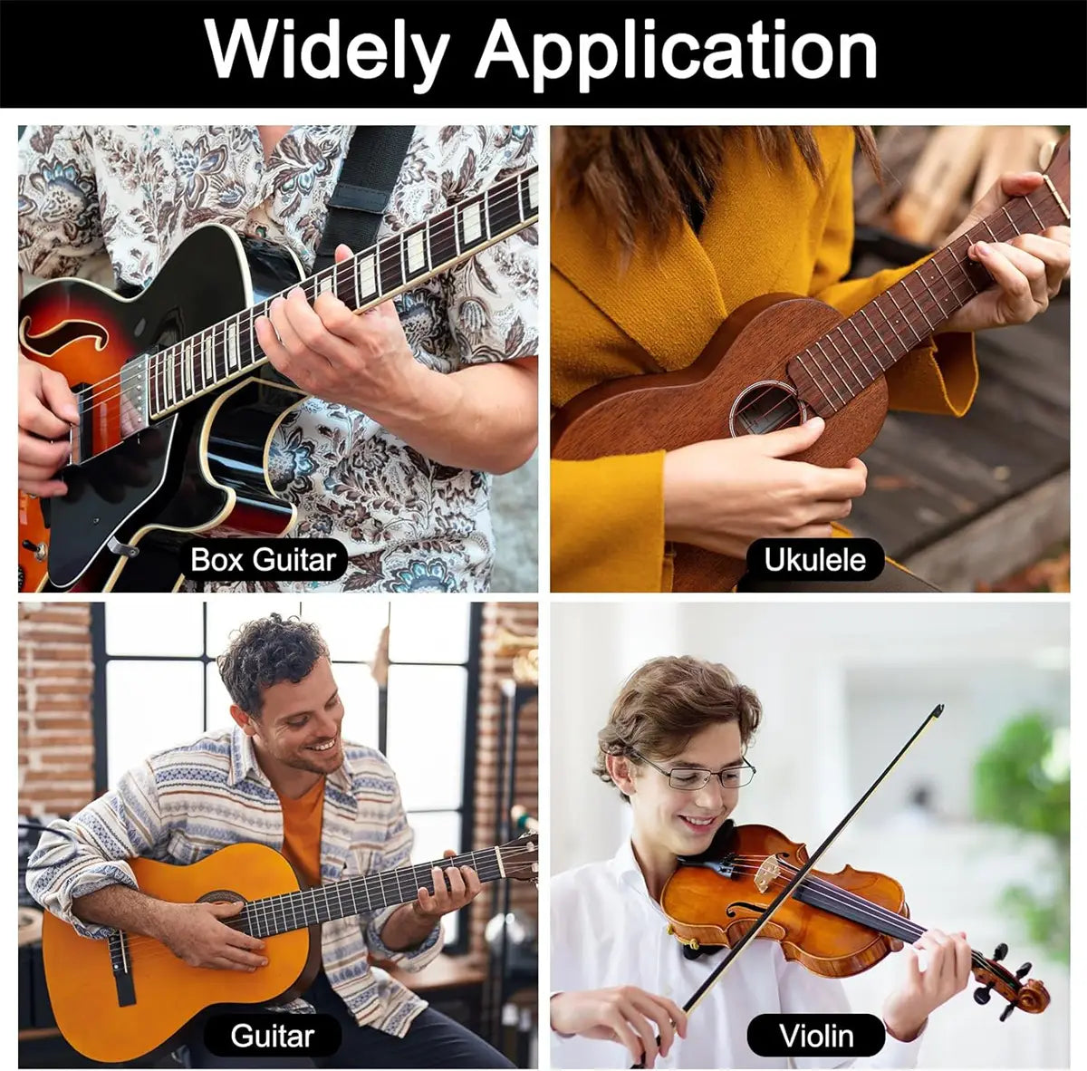Miwayer Clip-On Pickup Must-Have String Instrument Accessory Durable Musical Instrument Accessory for Acoustic Guitar Violin,