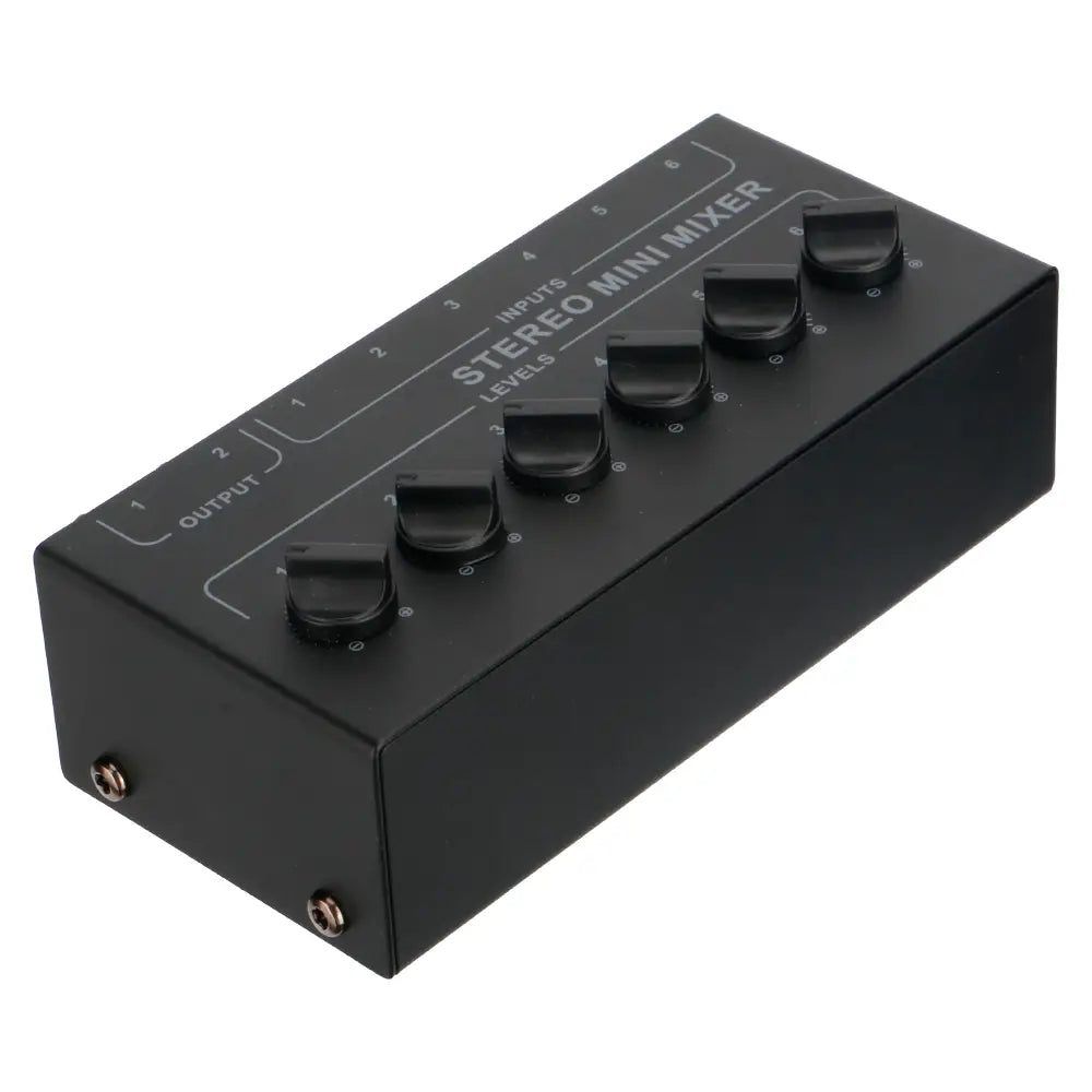 4 6 Channels Stereo Passive Mixer Audio Mixer Portable Sound Mixer RCA Input Ultra Low Noise for Live Studio CD Players