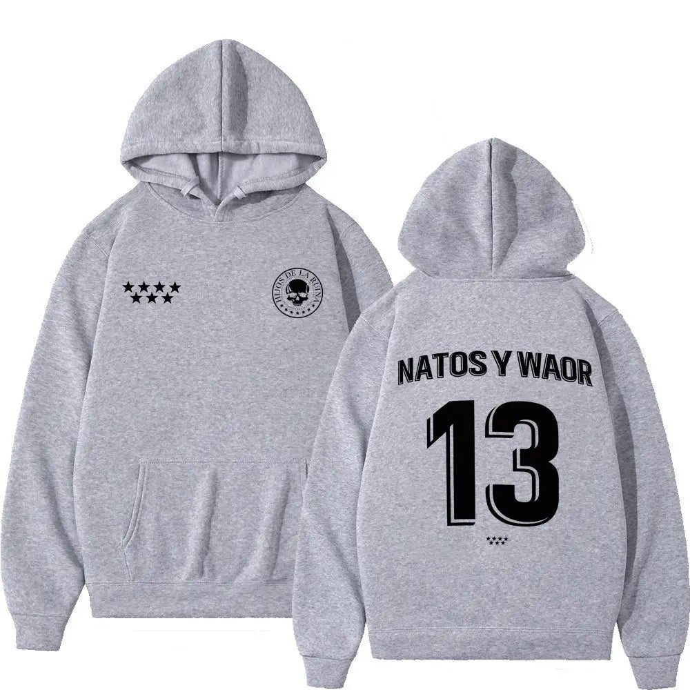 Rapper NATOS WAOR 13 Sweatshirts Men Women Fashion Hip-hop Pullover Autumn Winter Loose Casual Gothic Punk Tracksuit Streetwear