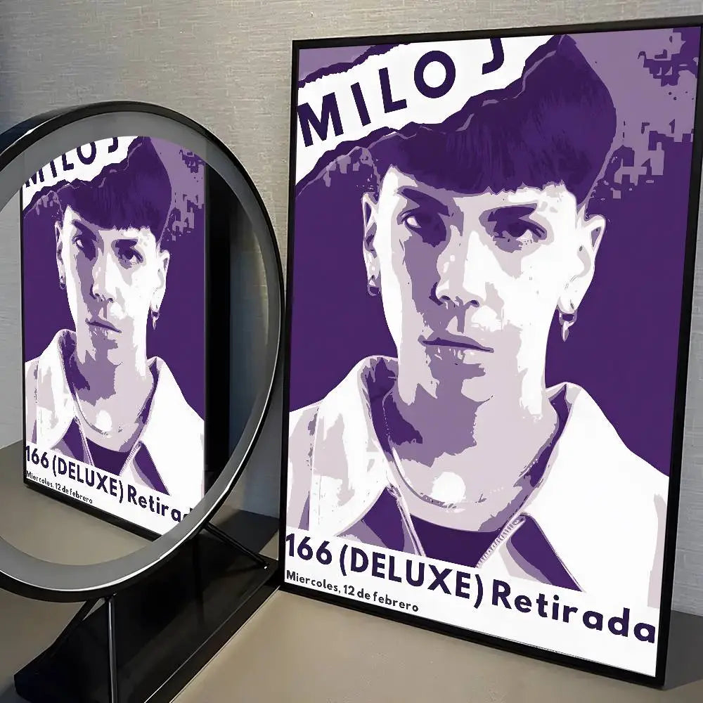 Popular Rapper Singer M-Milo J Poster High Quality Dorm Living Room Aesthetic Wall Decoration Painting Stickers Gift