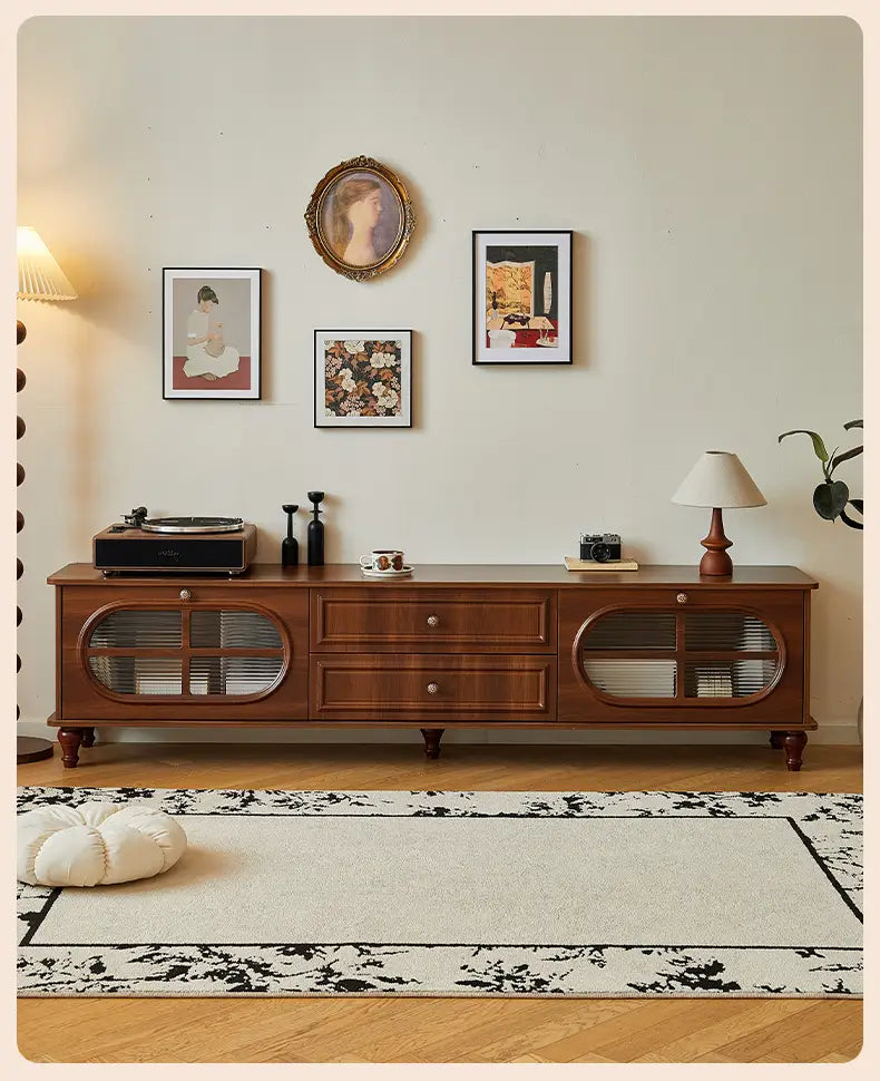 American Vintage Tv Stand Premium Trendy Mid Century Aesthetic Tv Cabinet Classic Luxury Soportes De Televisión Furniture Home