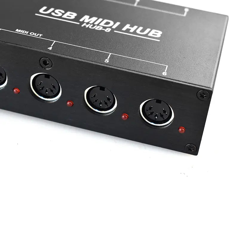 DOREMiDi HUB-8 6x6 MIDI Interface Host x2 MIDI Hub Box 96 Channels