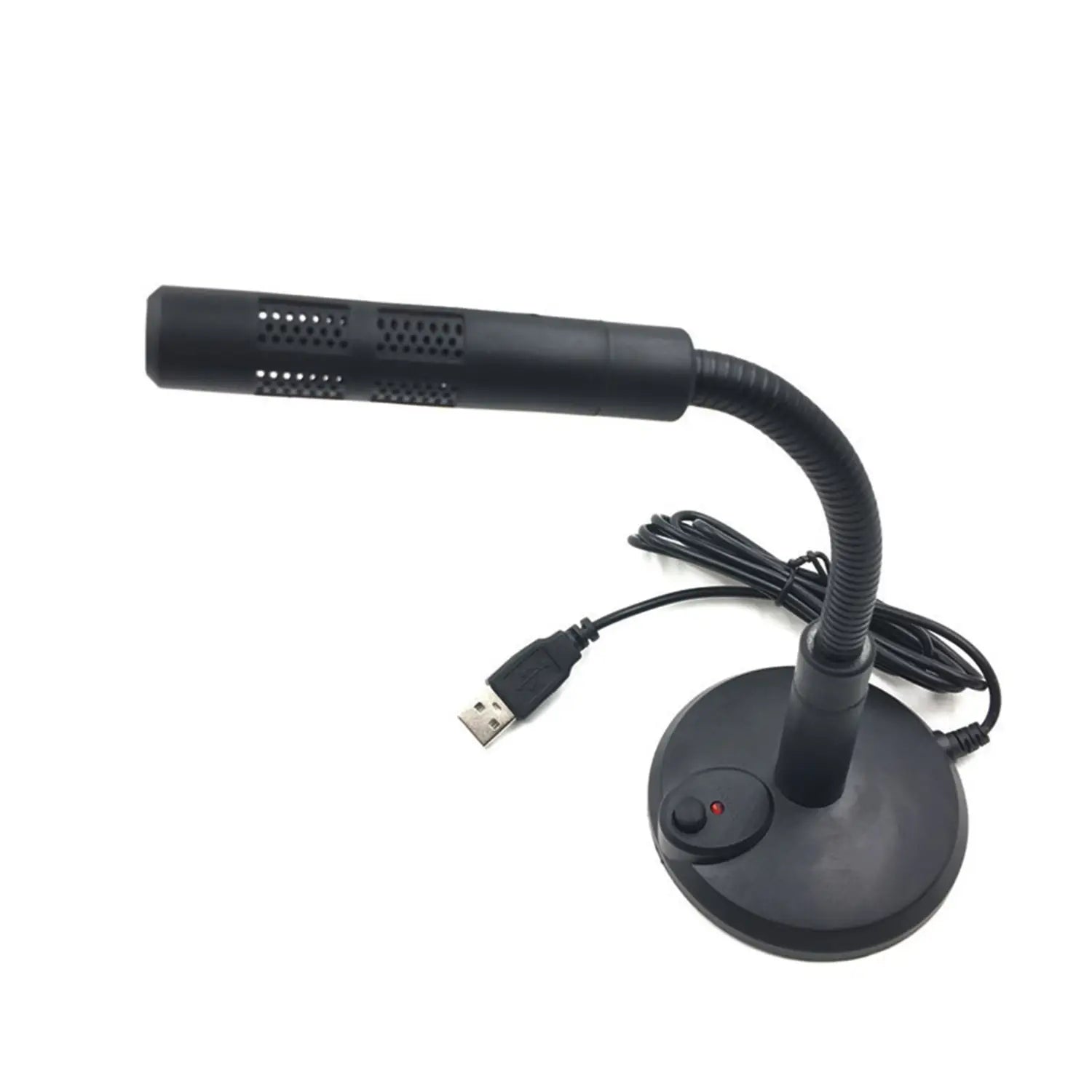 USB Desktop Microphone Plug & Play Omnidirectional PC Laptop Computer Mic For Computer Gaming Recording Chatting Singing Meeting