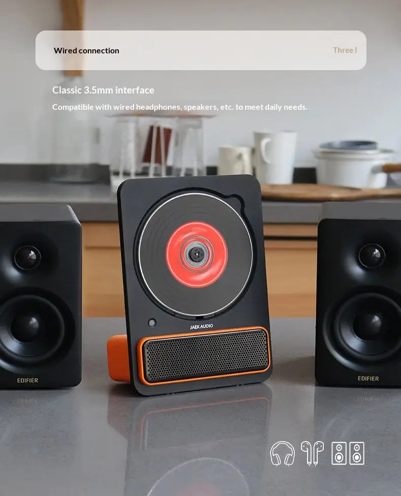 JAEK AUDIO C30 CD Player Wireless Bluetooth Minimalist Music Album Player HiFi Audio All-in-one Machine Phonograph Record Player