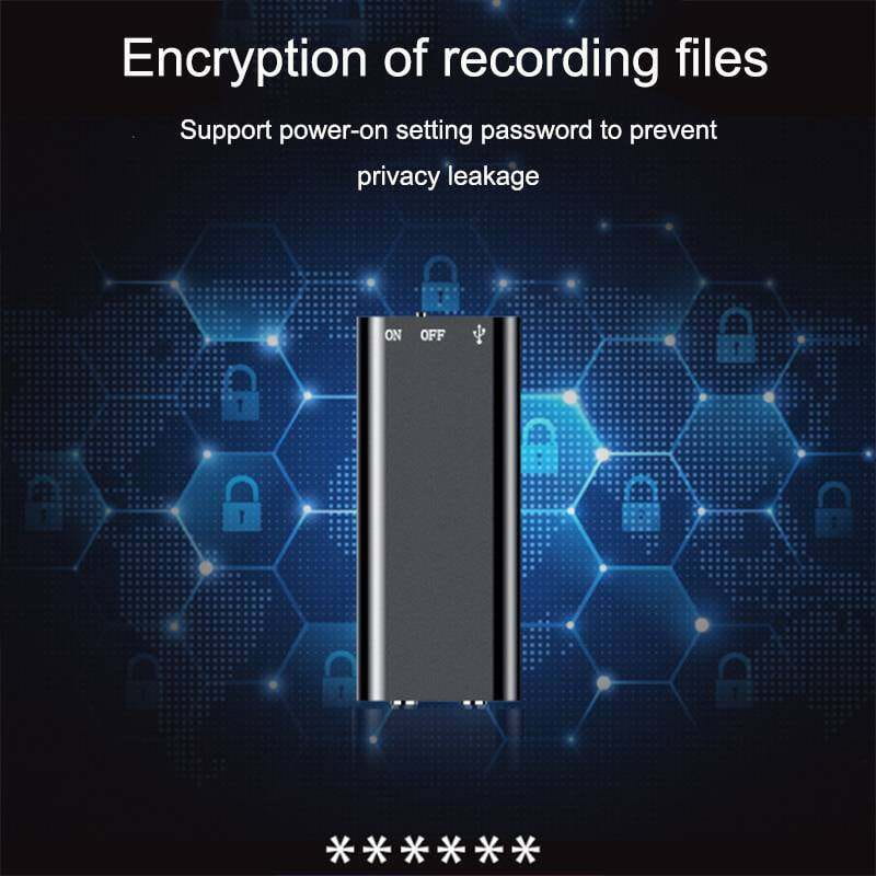 16/32GB Digital Dictaphone Audio Voice HD Noise Reduce Recorder MP3 Player Recording WAV Smallest Mini USB Pen Voice Activated