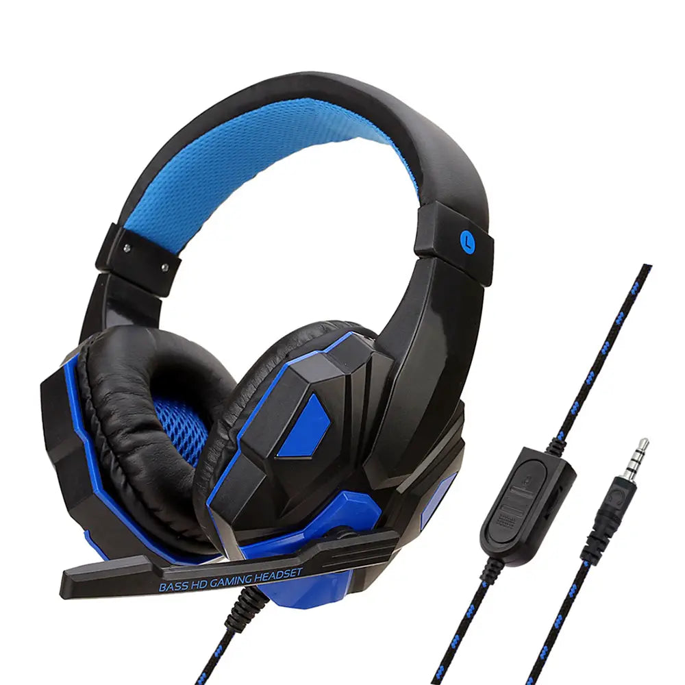 Wired Gaming Headsets With 120° Adjustable Noise Cancelling Microphone PC Gamer Headphones For PS4/PS5/Xbox Smartphone Laptop