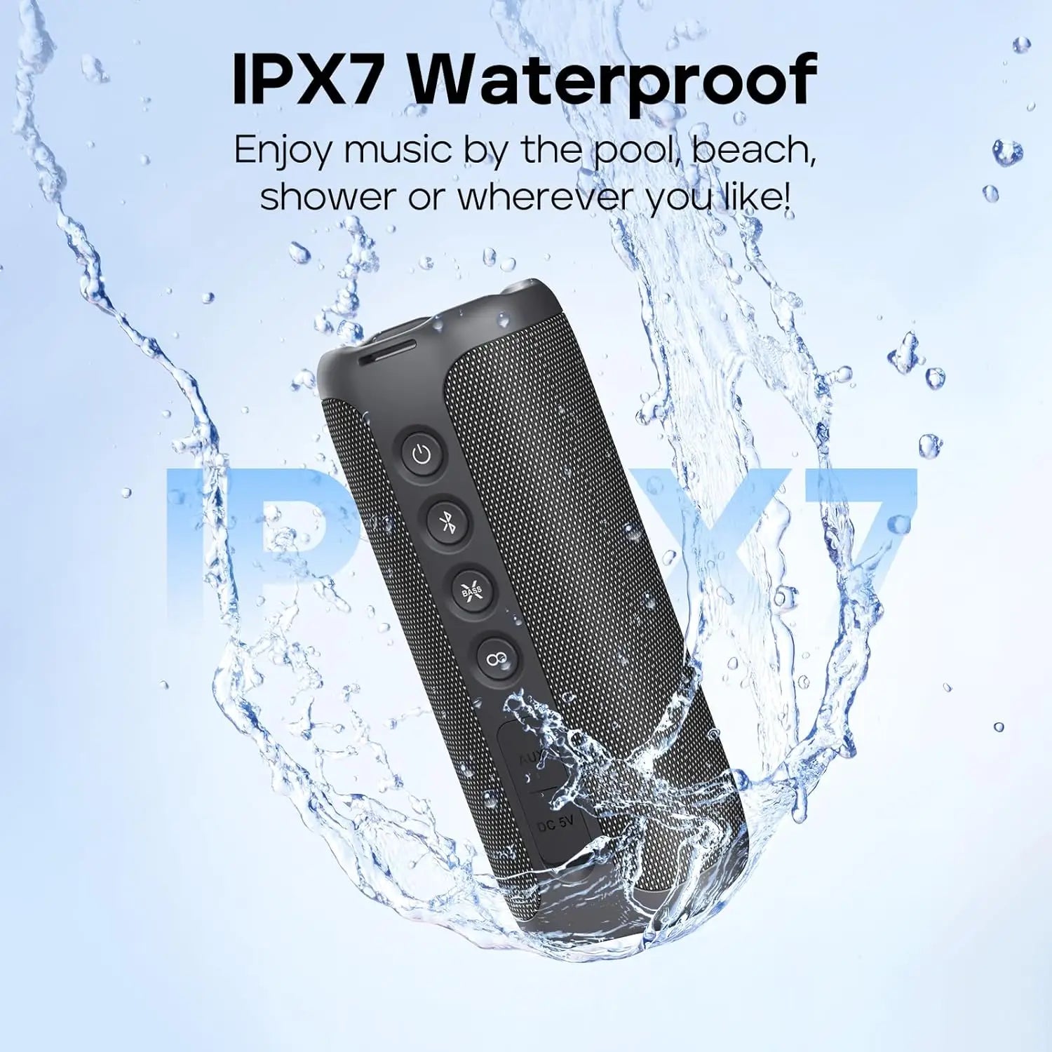 Tribit StormBox 2 Portable Bluetooth Speaker 34W Powerful Sound 360° Surround IPX7 Waterproof 24-Hour Playtime for Camping