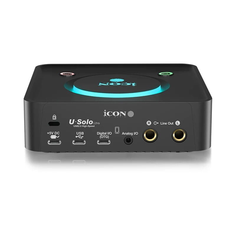 ICON USolo Live Professional Digital Audio Interface 24-Bit USB Recording Interface with 2×2 Analog I/O Full Duplex Recording