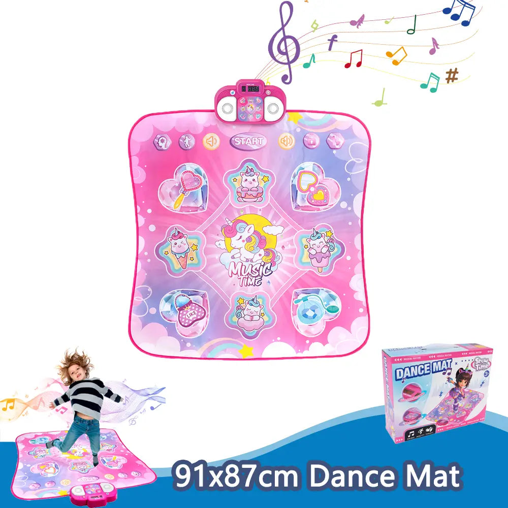 Dancing Blanket Kids Electronic Dance Mat Double Players Mode with 9 Levels Kid Floor Music Blanket Educational Toys Xmas Gifts