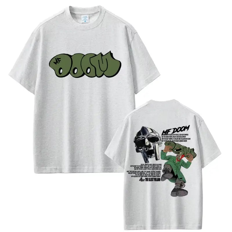 Rapper Mf Doom Album Madvillainy Graphic T-shirt Men Women Hip Hop Fashion Vintage T-shirts Male Casual Cotton Oversized T Shirt