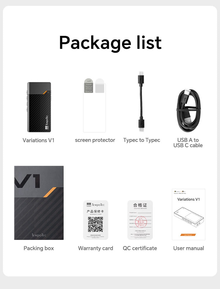 TempoTec Variations V1,IM05 IM01 earphones HiFI music player USB DAC DAP,headphone amplifier 4.4mm&3.5mm ports PEQ,