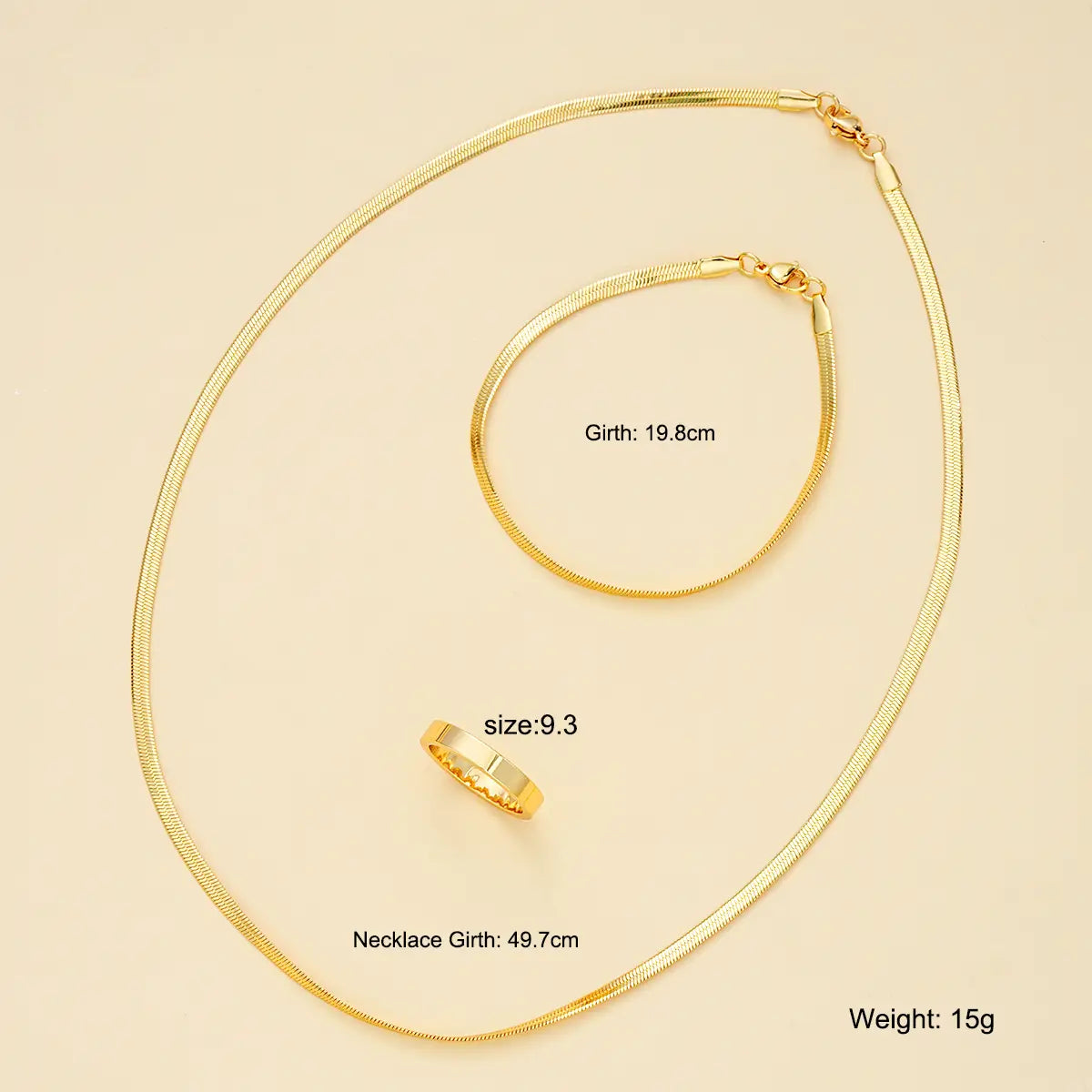 3pcs Fashion Hip Hop Stainless Steel Jewelry Set Men’s Minimalist Necklace Bracelet Ring Set Perfect Gift for Hip Hop Fans 2024