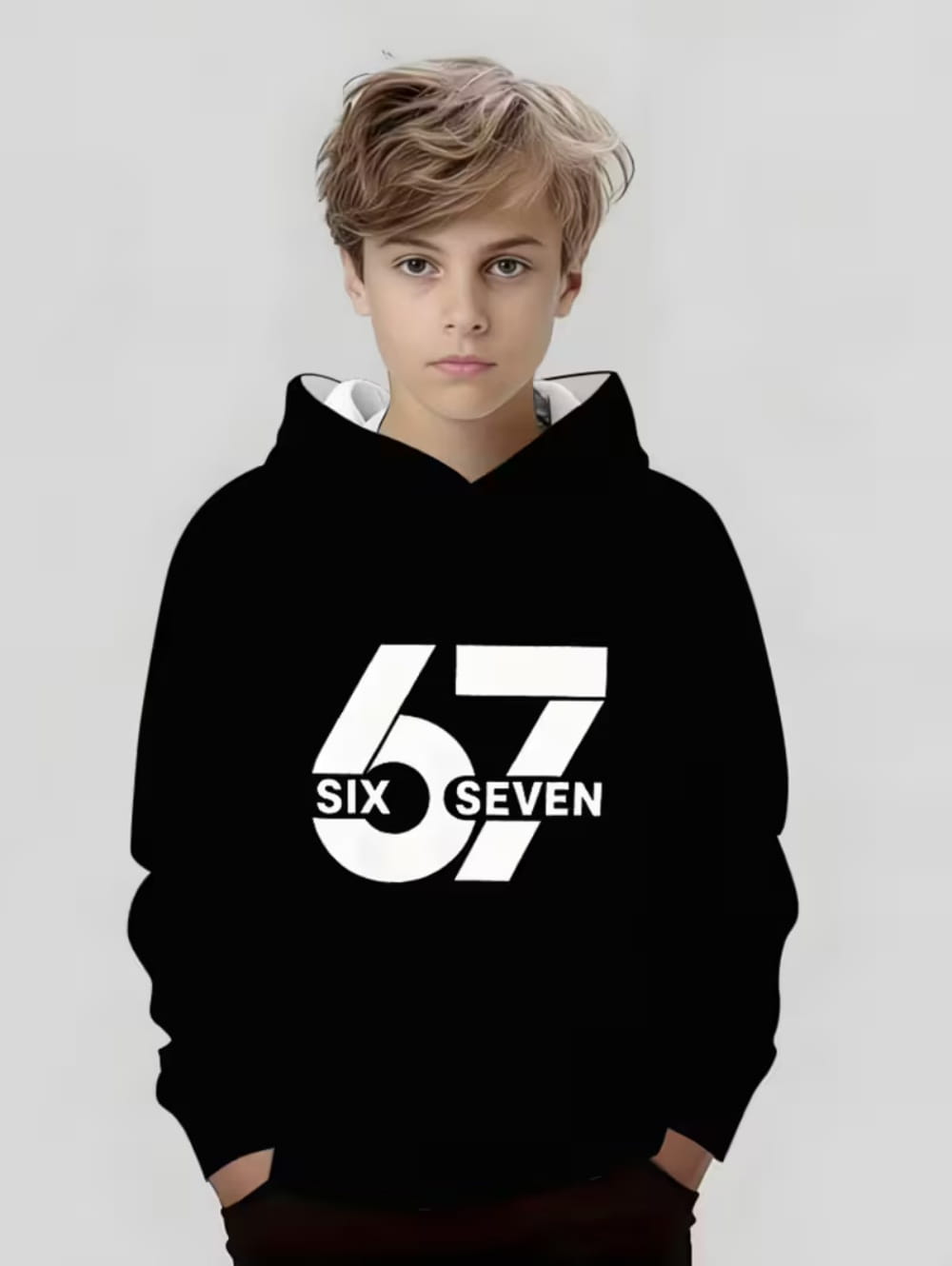 67 Meme Hoodie for Kids Funny Digital Print Autumn Sweatshirt Loose Comfortable Tops Streetwear Fashion Y2k Children’s Clothing