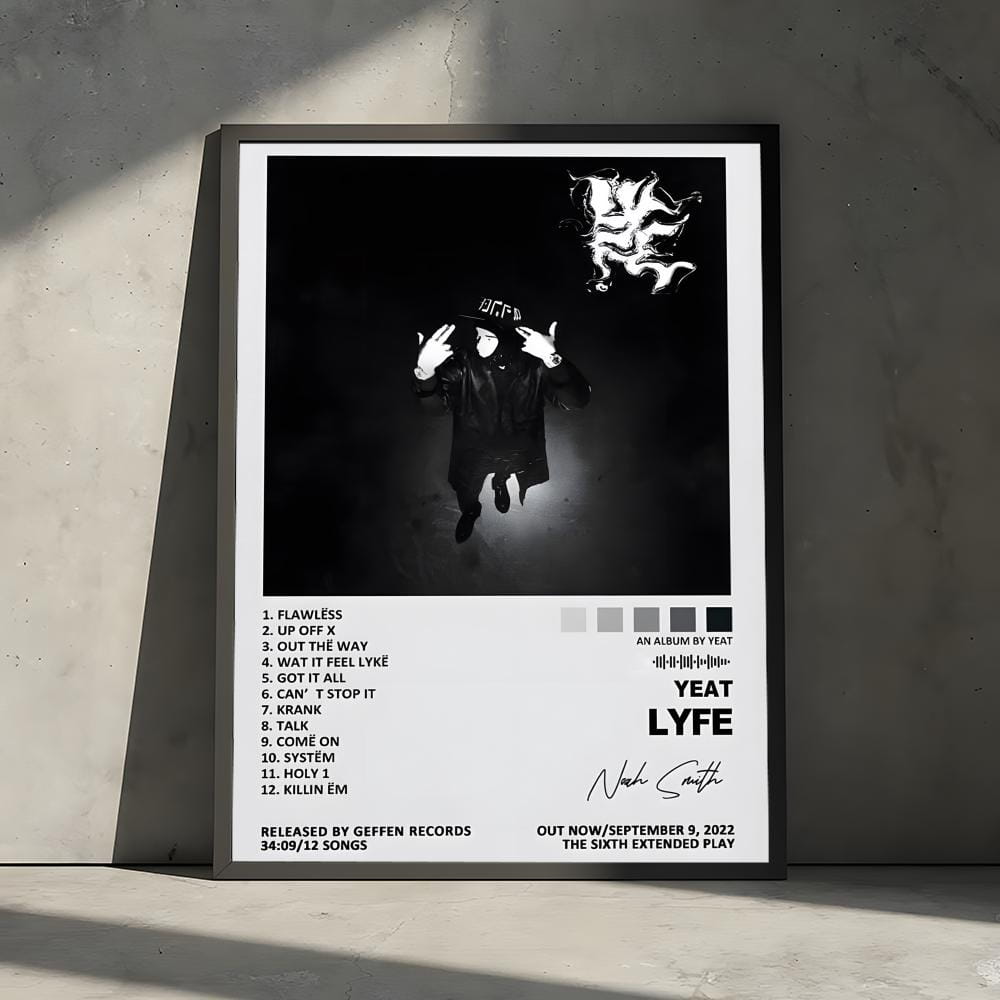 Rapper Music Pop Album Y-Yeat Poster Decorative Wall Art Stickers Mural Photo Print for Home Living Room Hallway Decor
