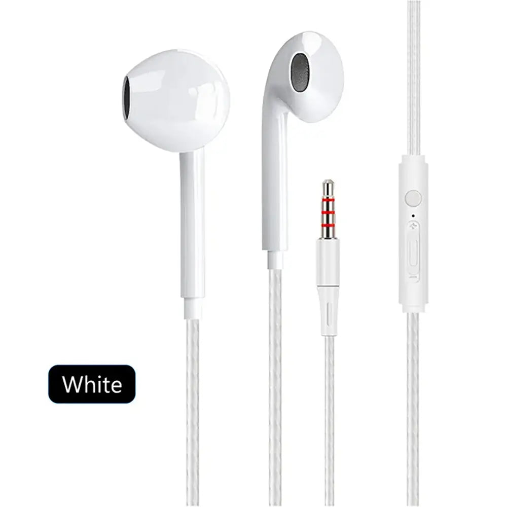 Type C Wired Earphones In Ear Headset Game 3.5mm Wired Headphones with Microphone Bass Stereo Earbuds In-line Control For Phones