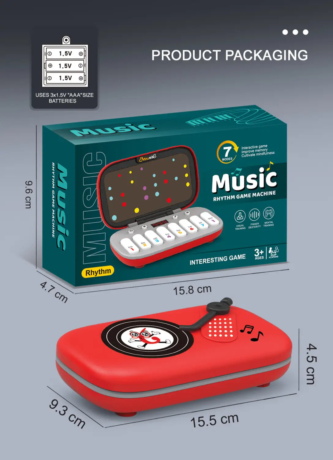 Rhythm Electronic Keyboard Rhythm Master Piano Game Console Portable Puzzle Adventure Game Parent-Child Interactive Toy