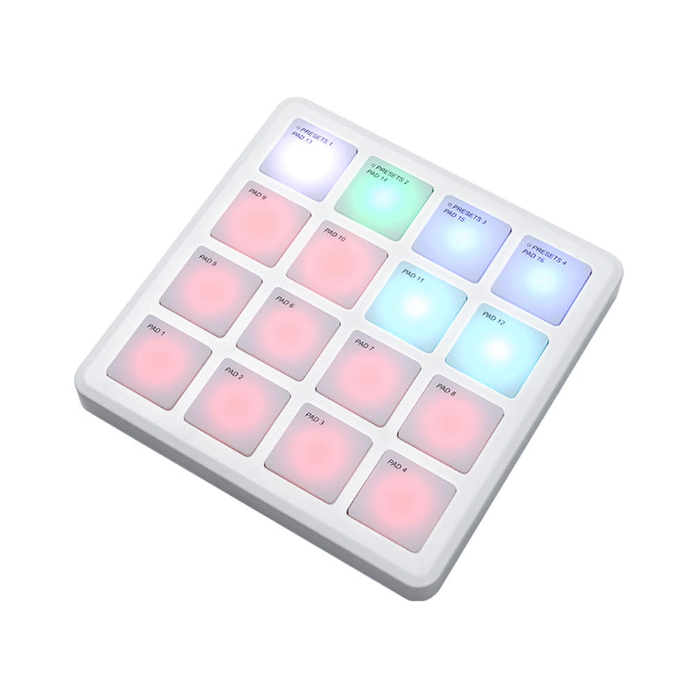 M-VAVE MIDI Controller Pad 16 Sensitive RGB Backlight Pads MIDI Keyboard Machine Connection Portable MIDI Pad