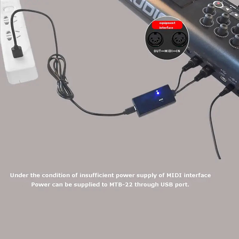 5Pin Anti-Interference High Compatibility Wireless BT 5.0 MIDI Adapter For Digital Pianos Electronic Keyboards