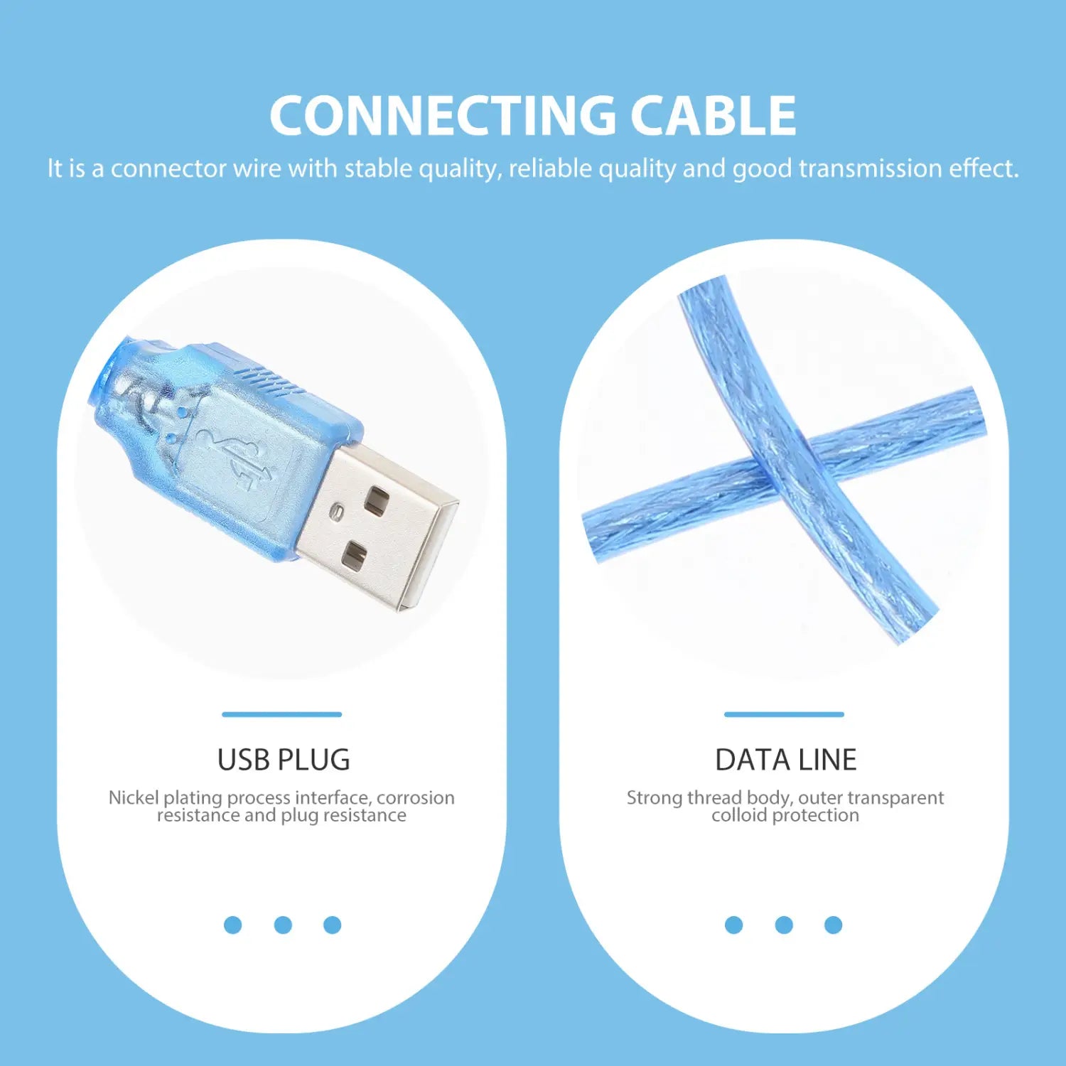 1Pcs Exquisite Craftsmanship Electric Piano Connecting Cord High Sound Quality USB Cable for Electronic Drum Recording Studio
