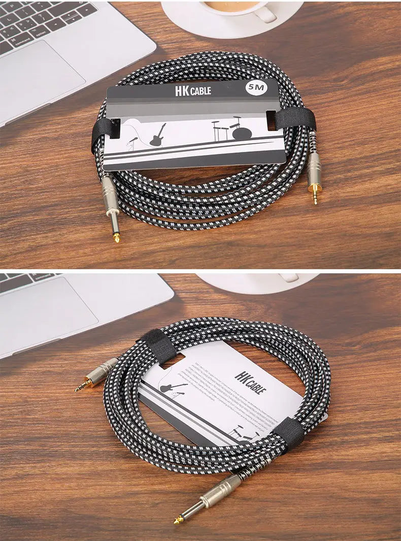 6.5 To 3.5 mm Audio Cable Speaker Electric Guitar Amplifier Electron Instrument Audio Cable 3.5 to 6.35mm Audio Auxiliar Cable
