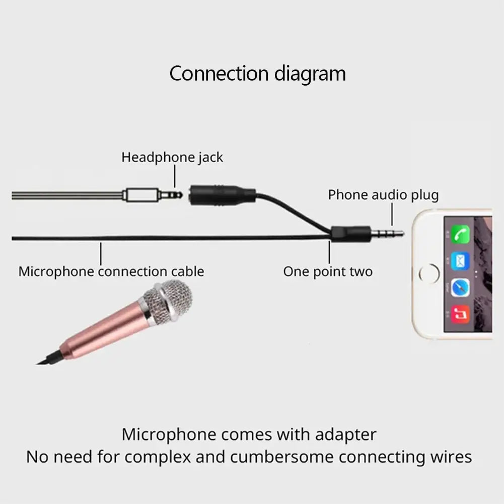 Wired 3.5mm Stereo Studio Microphone Earphone Ktv Karaoke Mini Microfon For Cell Smart Phone Laptops PC Computer Desktop Mik