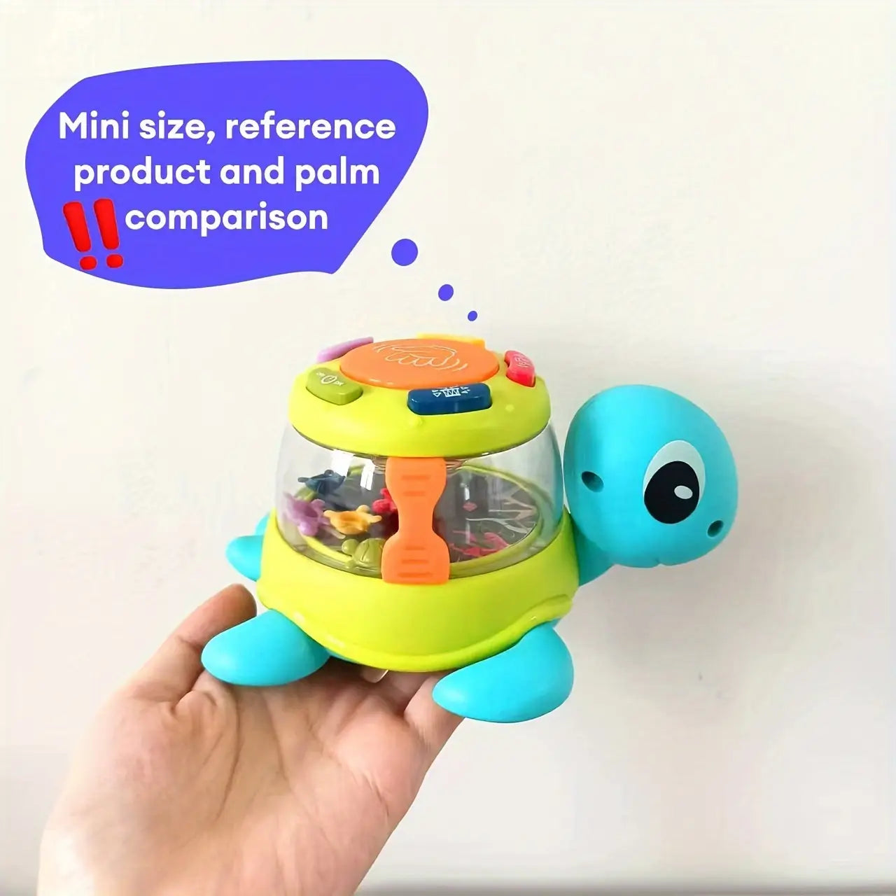 Kids’ Music Turtle Crab Toy Musical Early Learning Drum Enhances Fine Motor Skills Parent-Child Interaction Birthday Gift