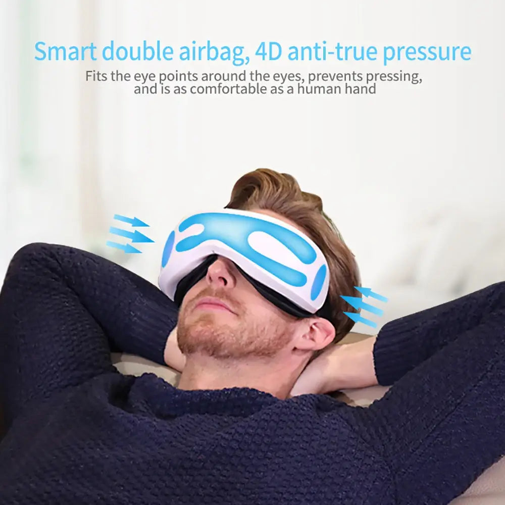 Eye Massager Smart Foldable Vibration Airbag Compress Eye Massage Instrument Bluetooth Music Eye Care Glasses Eye Relax Fatigue